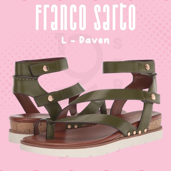 Franco Sarto | Daven Gladiator Sandals | Olive Green | Woman’s 9.5 - Picture 1 of 6